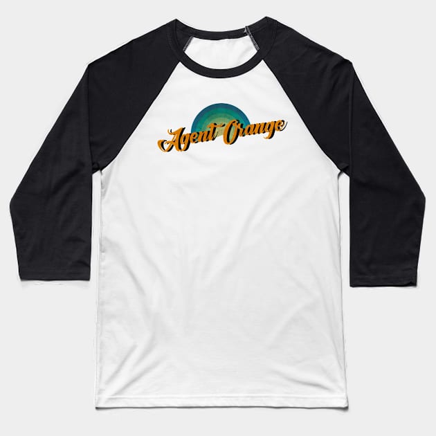 vintage retro Agent Orange Baseball T-Shirt by BerduaPodcast